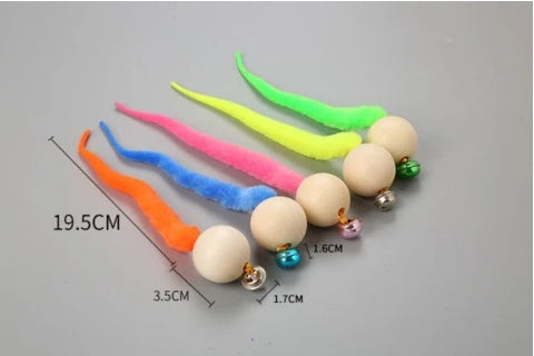 Pet cat toy tail bell