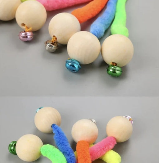 Pet cat toy tail bell