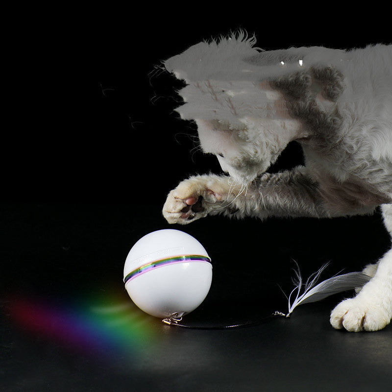 Replaceable Feather-Proof Charging Rolling Automatic Funny Cat Toy Ball