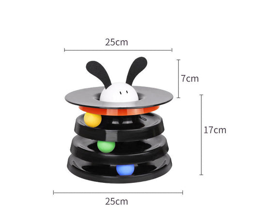 Rotating Four-layer Cat Plate, Interactive Educational Toy Multicolor To Relieve Boredom