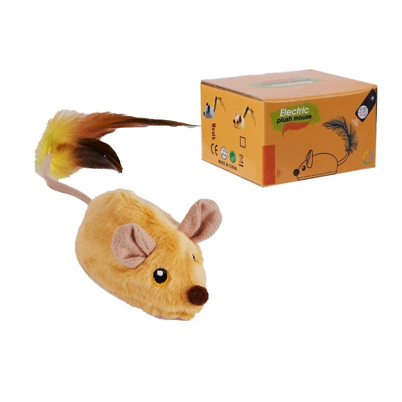 Simulation Remote Control Electric Little Mouse Cat Self-Hi Relieving Stuffy Toy