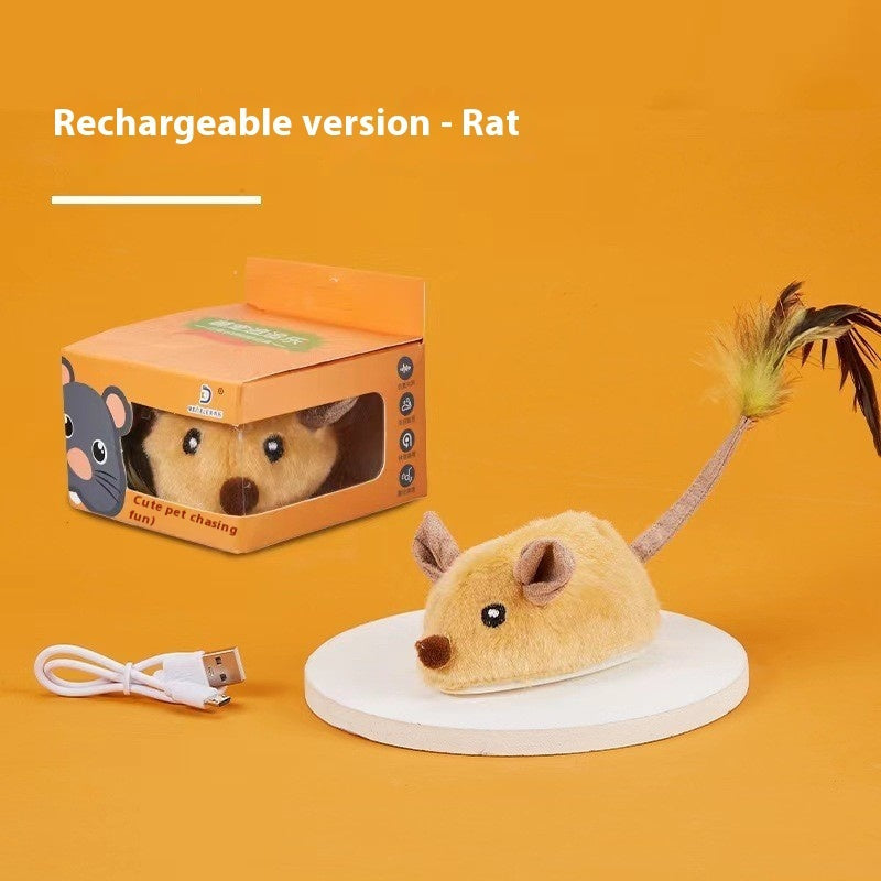 Simulation Remote Control Electric Little Mouse Cat Self-Hi Relieving Stuffy Toy