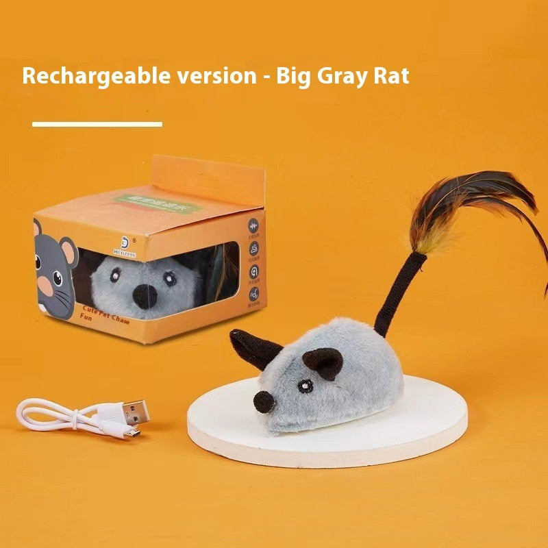 Simulation Remote Control Electric Little Mouse Cat Self-Hi Relieving Stuffy Toy