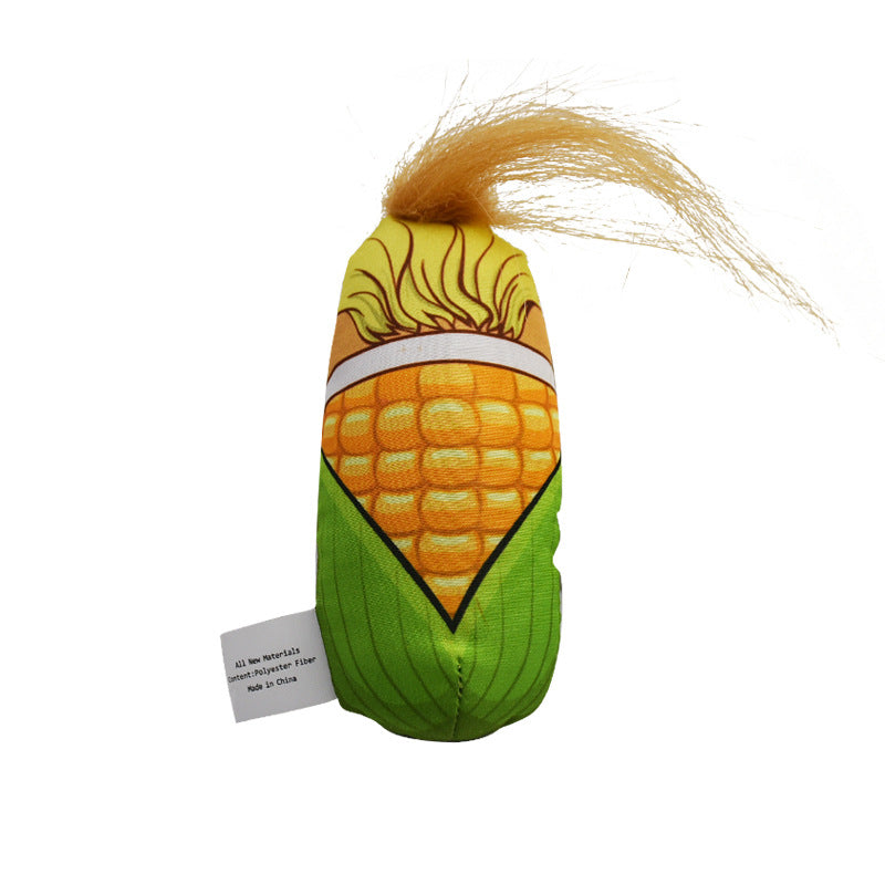 Sound Plush Cat Teaser Toy Corn