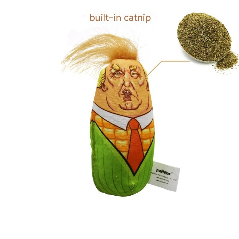 Sound Plush Cat Teaser Toy Corn