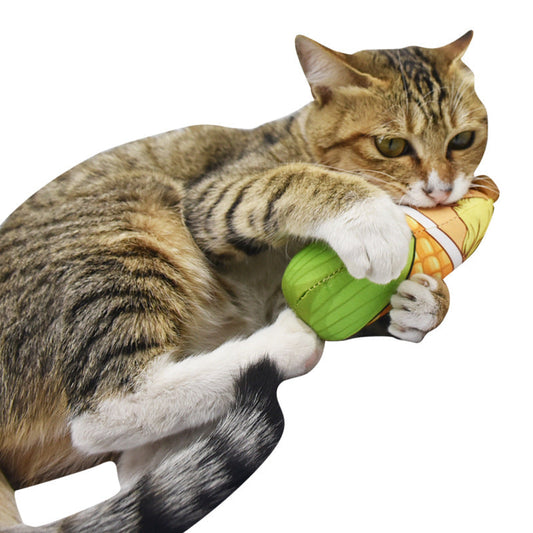 Sound Plush Cat Teaser Toy Corn