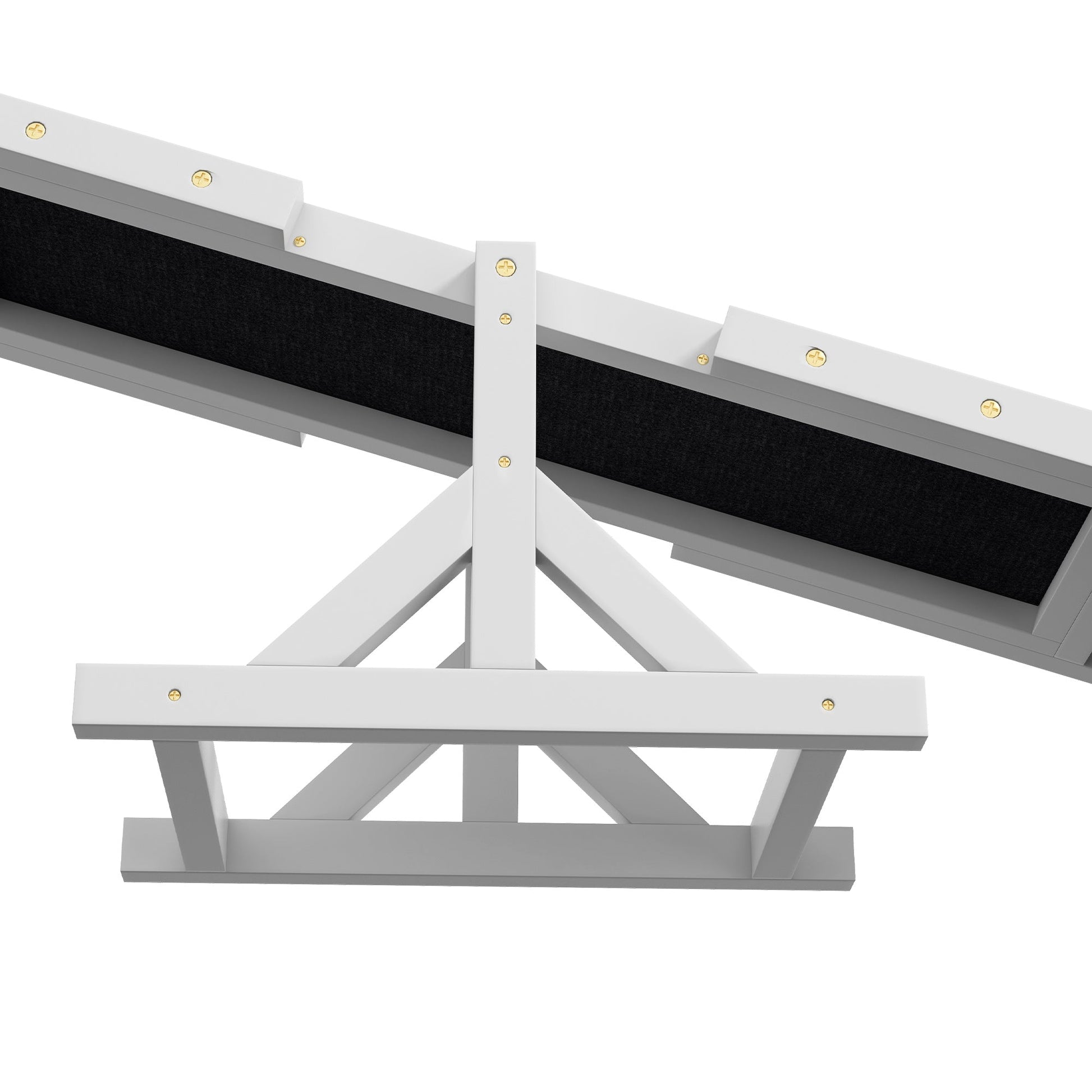 Wooden Dog Agility Seesaw for Training and Exercise, White